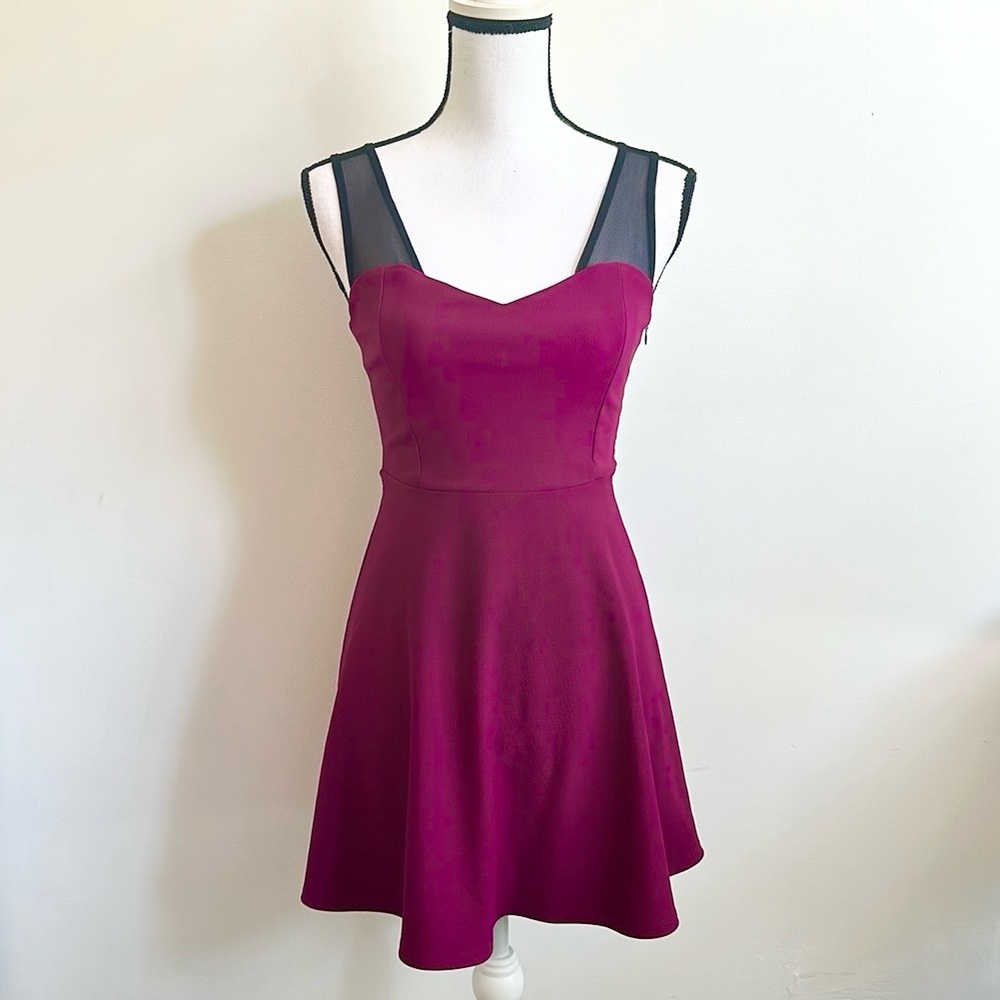 Purple-grape mini dress